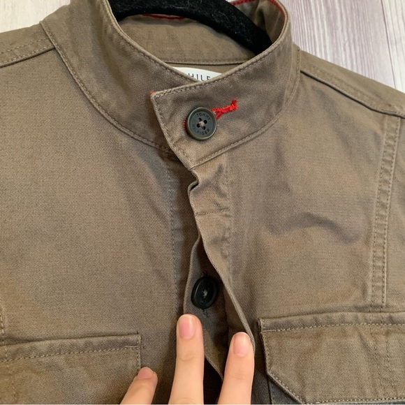 Y2K Tommy Hilfiger Olive Green Safari Army Jacket Khaki Size Medium M - Picture 4 of 9